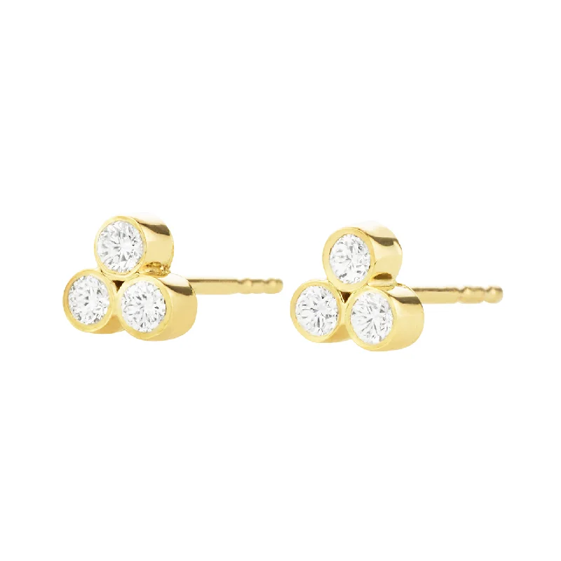 artistic earrings for women -Eos earrings with white diamonds