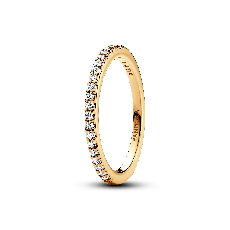 luxury wedding rings -Sparkling Band Ring | 14k Gold-Plated