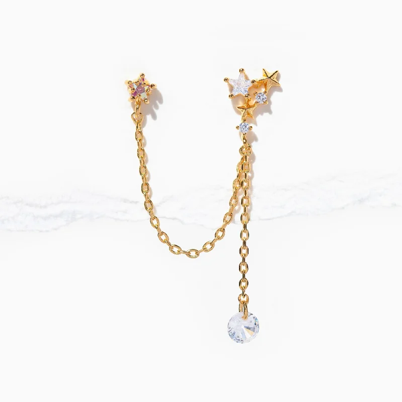 elegant hoop earrings for women -Star Crossed Lover Double Earring