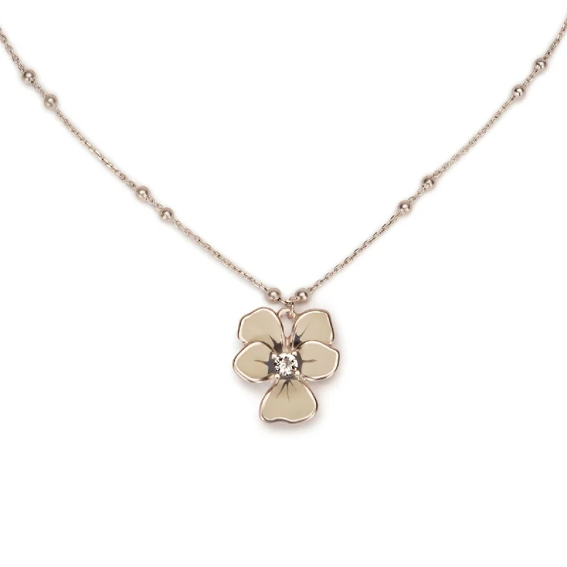 high-end necklaces for women -1950s Swarovski Crystal Vintage Flower Necklace: Vinatge Silver Necklace