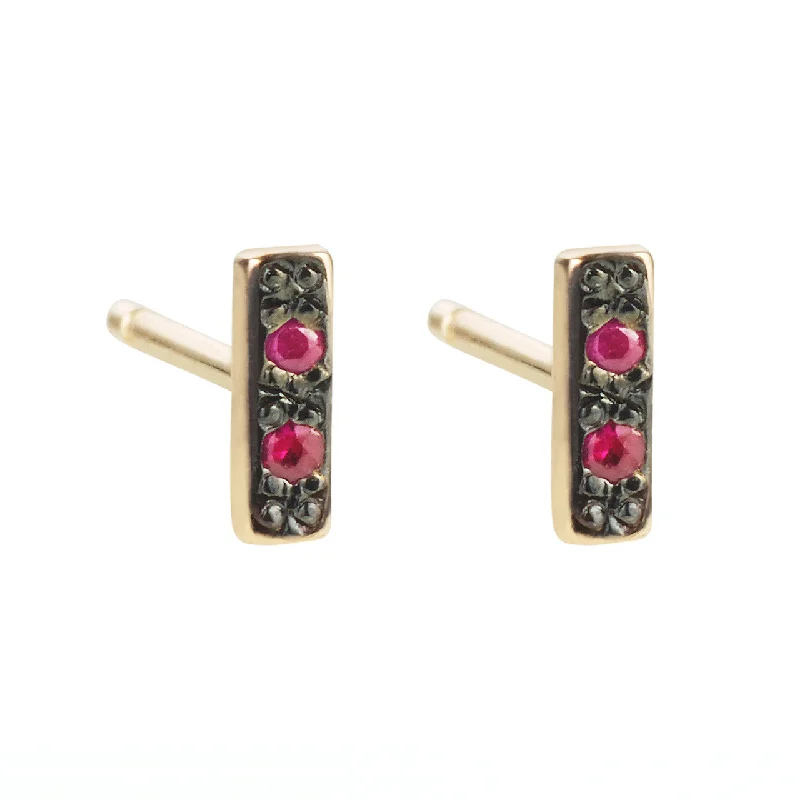 women’s trendy drop earrings -Ursa Minor Ruby Stud