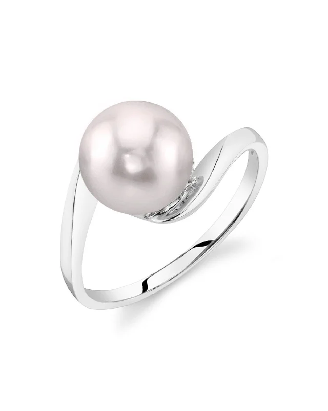 cubic zirconia rings for women -Akoya Pearl Felice Ring