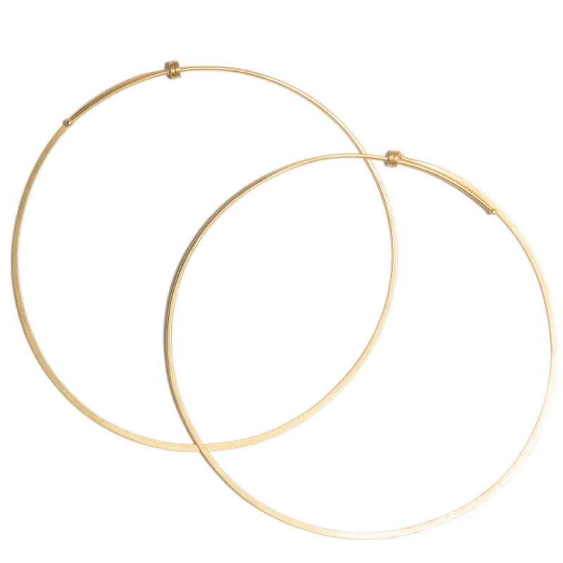 layered earrings for women -<!--ER612-->large round dainty hoop earrings