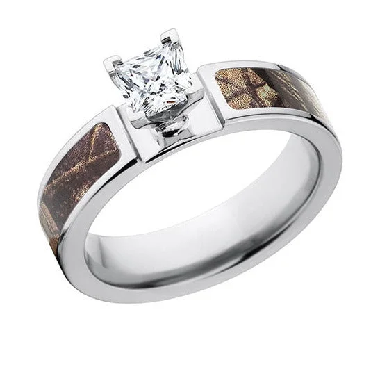 stackable engagement rings -Realtree AP Camo Engagement Ring - 1ct Stone