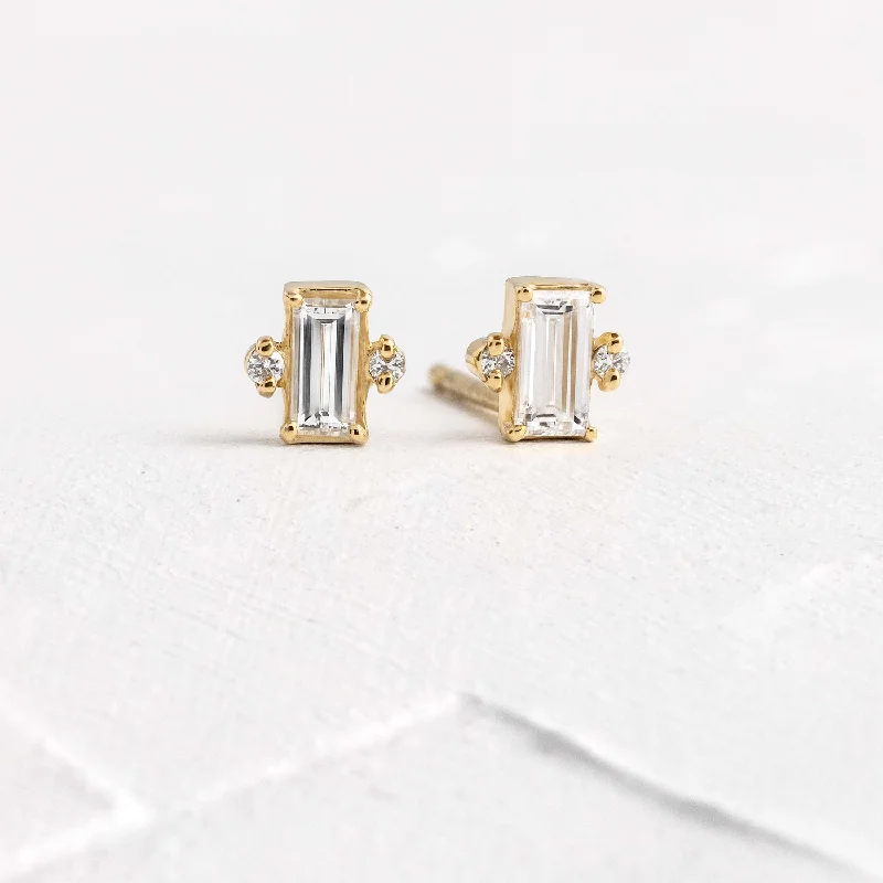 matching earrings for women -Bookend Studs - In Stock