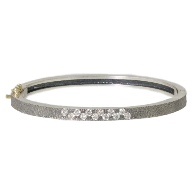 women’s charm bangles -Laura 4mm Sterling Bracelet