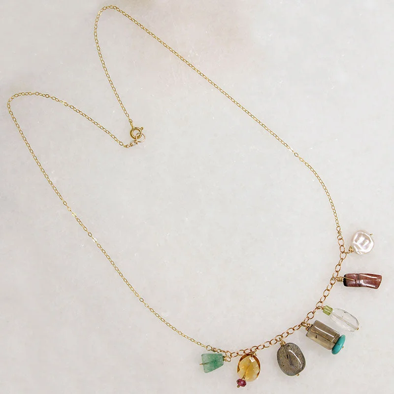 trendy gold necklaces for women -Pretty Pastels Energetic Gemstone Necklace by Brin