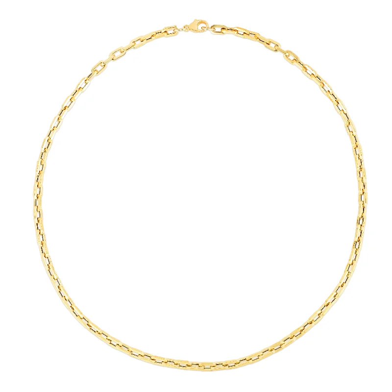 fashion bangles for women -14K Corto Link Paperclip Chain Bracelet