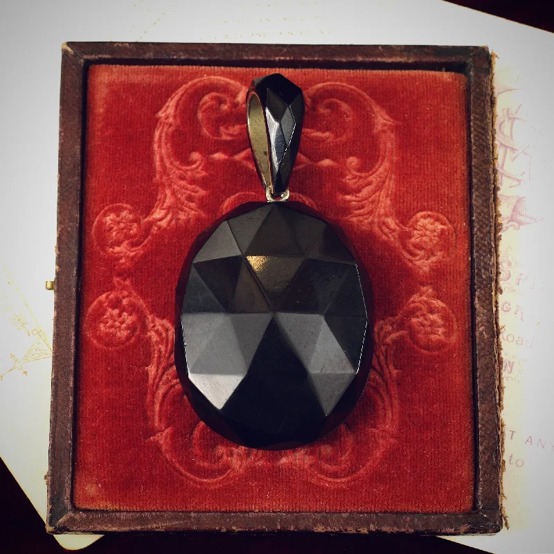 luxury gold necklaces for women -An Impressive Victorian Whitby Jet Locket