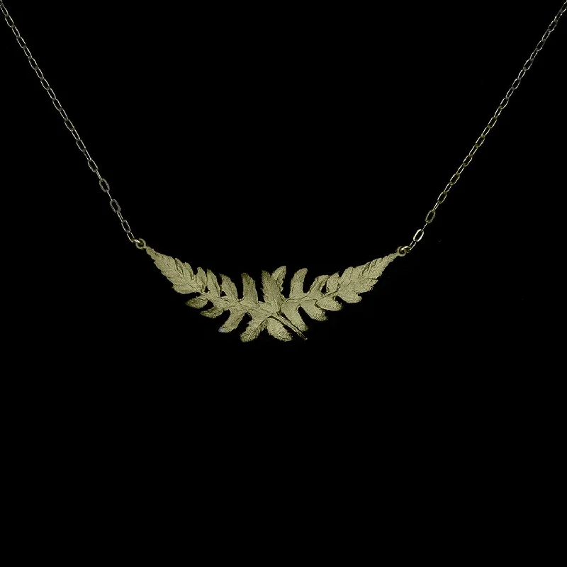 sterling silver necklaces for women -Fern Necklace - Dainty