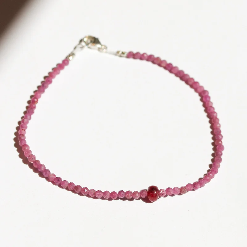 customized bangles for women -Ruby Bracelet