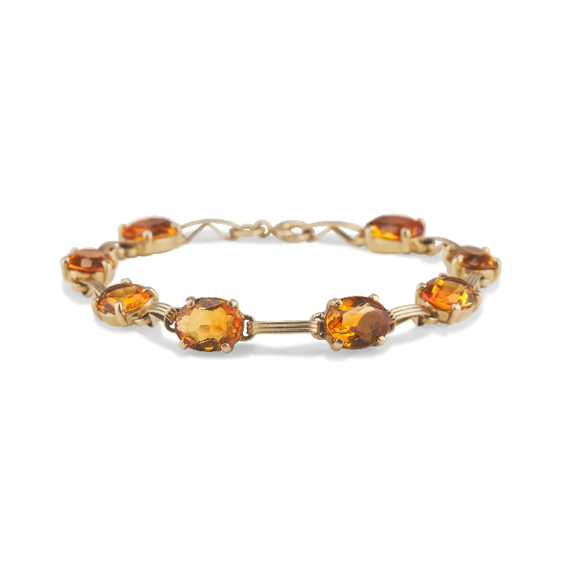 handcrafted bangles for women -Mid Century Citrine Bracelet