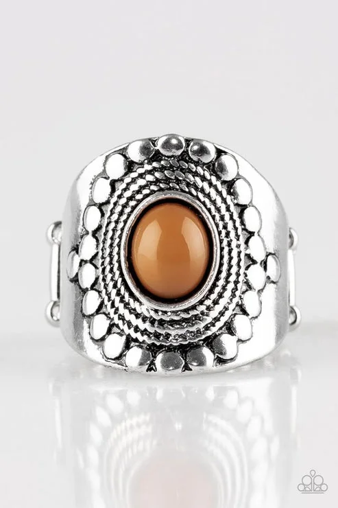 trendy rings for women -ZEN To One Brown Ring