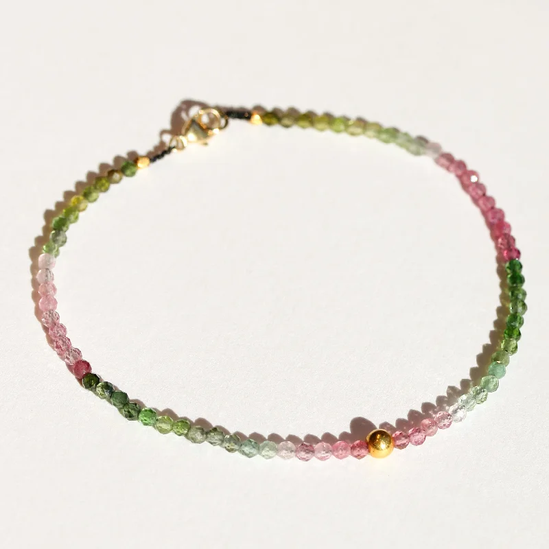 gold bangles for women -Watermelon Tourmaline Bracelet