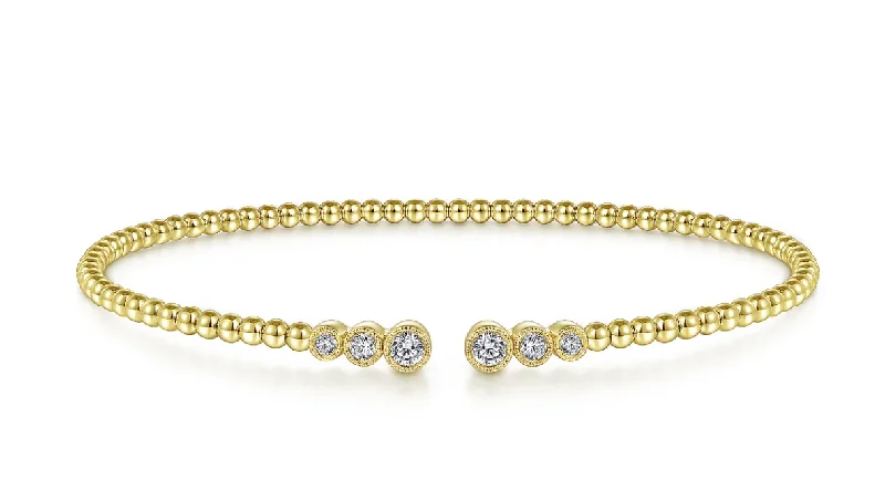 fashion bracelets for women -Diamond Bezel Flexible Bracelet