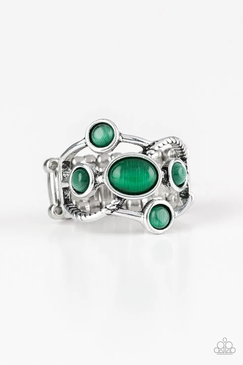 classic wedding rings for women -Moon Mood Green Ring