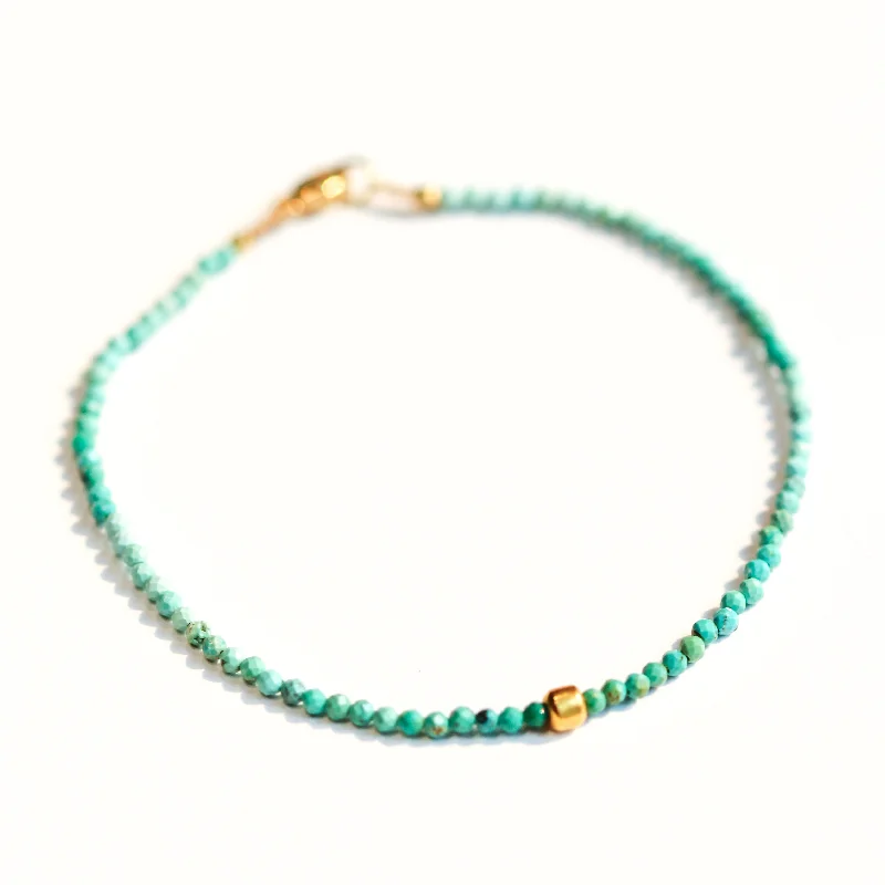 elegant stacking bracelets -Turquoise & 18k Bracelet No. 114