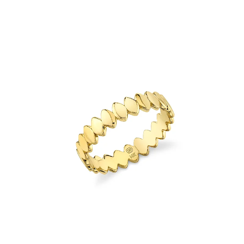 wedding bands for women -Pure Gold Marquise Eye Eternity Ring