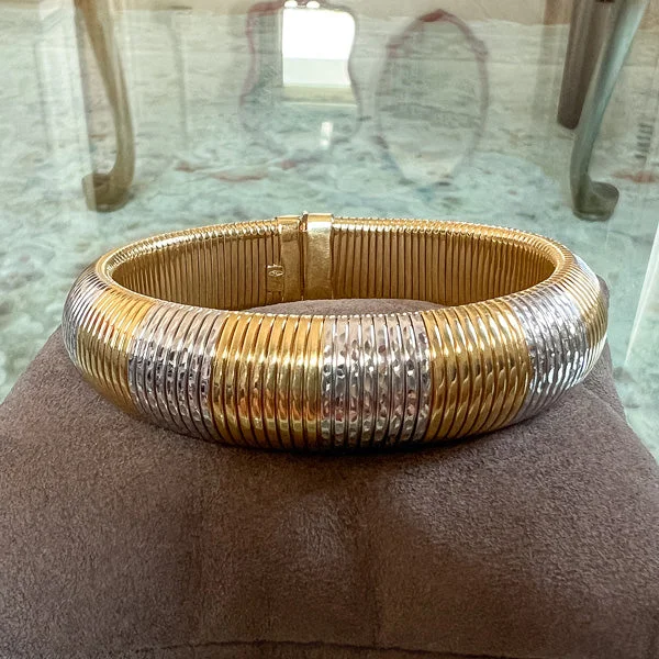 custom bangle designs for women -Vintage Two-toned Tubogas Bracelet