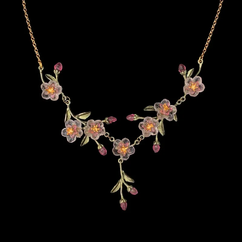 men’s and women’s matching necklaces -Peach Blossom Necklace