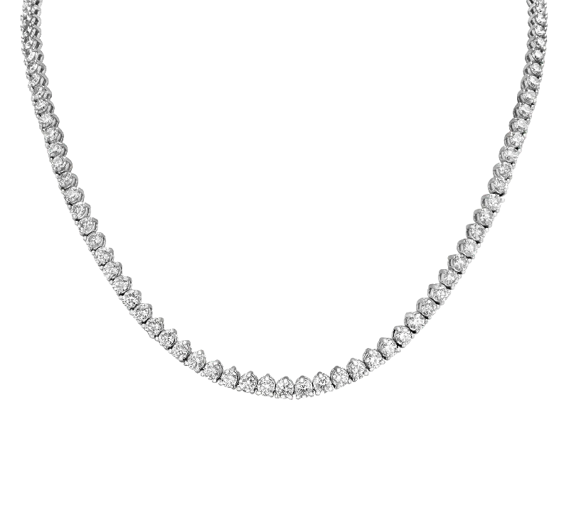 charm necklaces for women -Diamond Line Necklace, 14.58 Carats