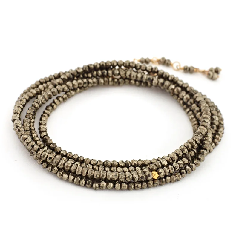 bracelet sets for women -Pyrite Wrap