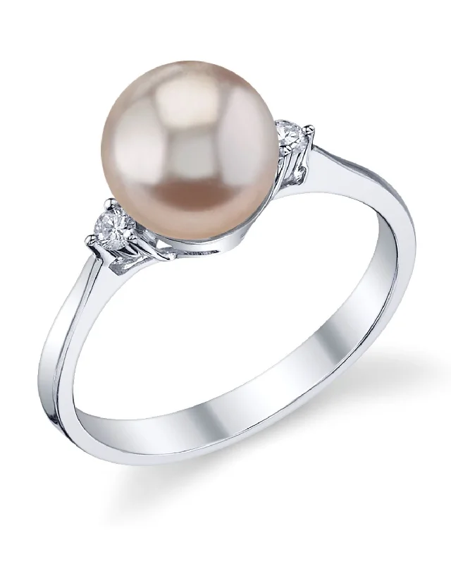 women’s antique rings -Pink Freshwater Pearl & Diamond Jordana Ring