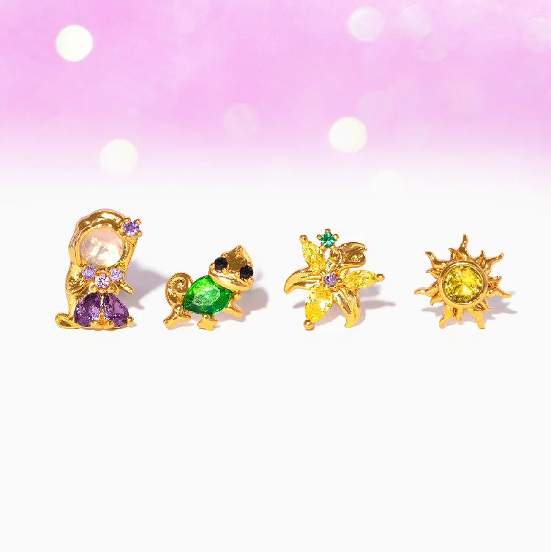 studded earrings for women -Disney Princess Tangled Earring Set