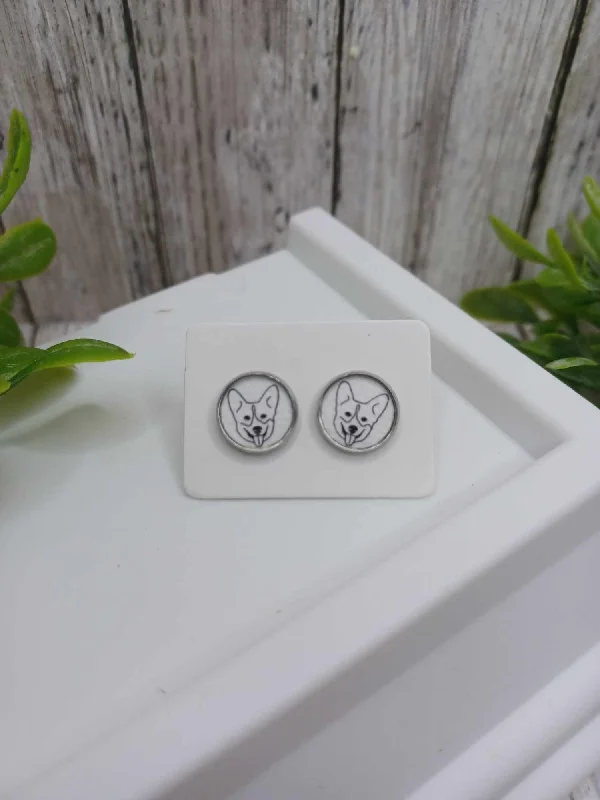 women’s diamond stud earrings -Corgi Earrings