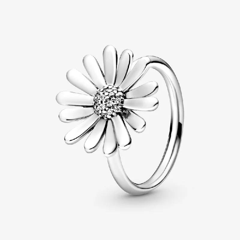 solitaire rings for women -Pave Daisy Flower Statement Ring