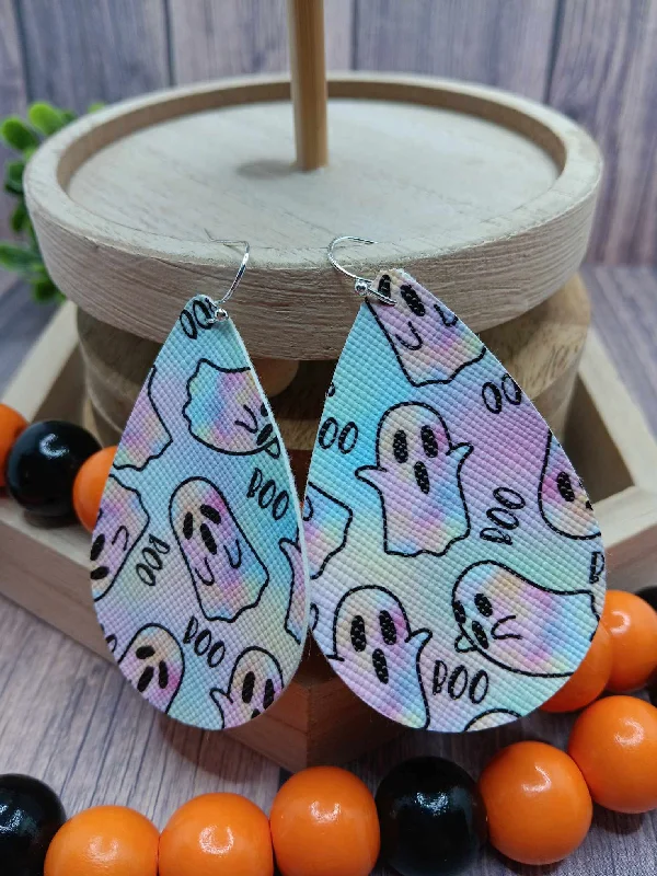 elegant dangle earrings for women -Purple & Blue Ghost "Boo" Earrings