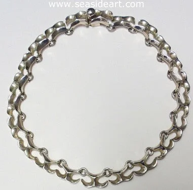 modern necklaces for women -Vintage Mexican Sterling Silver Necklace