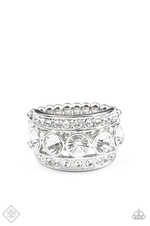 stacked rings for women -Princess Pedigree White Ring