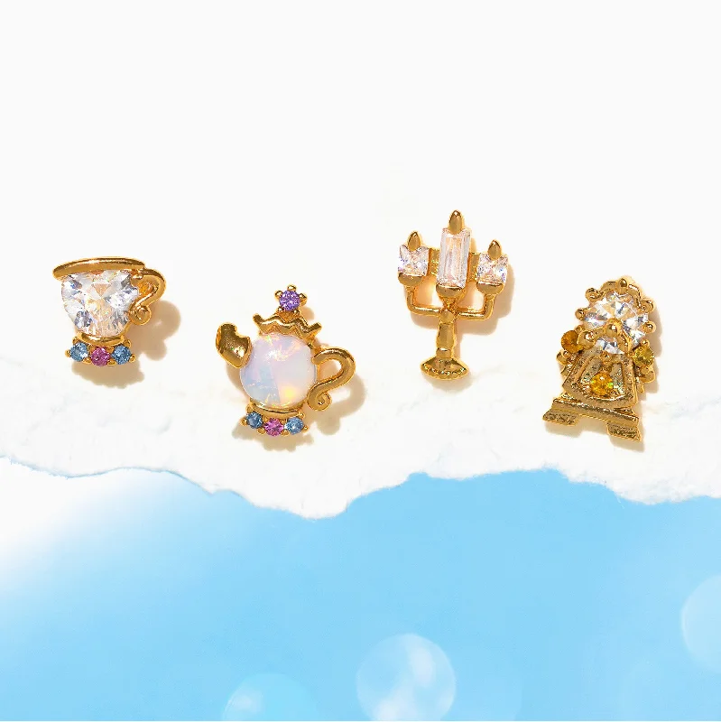 layered earrings for women -Disney Princess Be Our Guest Earring Set