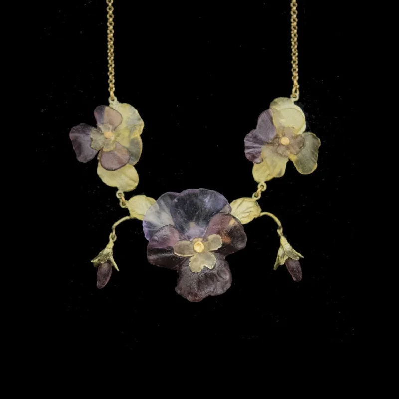 classic necklaces for women -Pansies Necklace