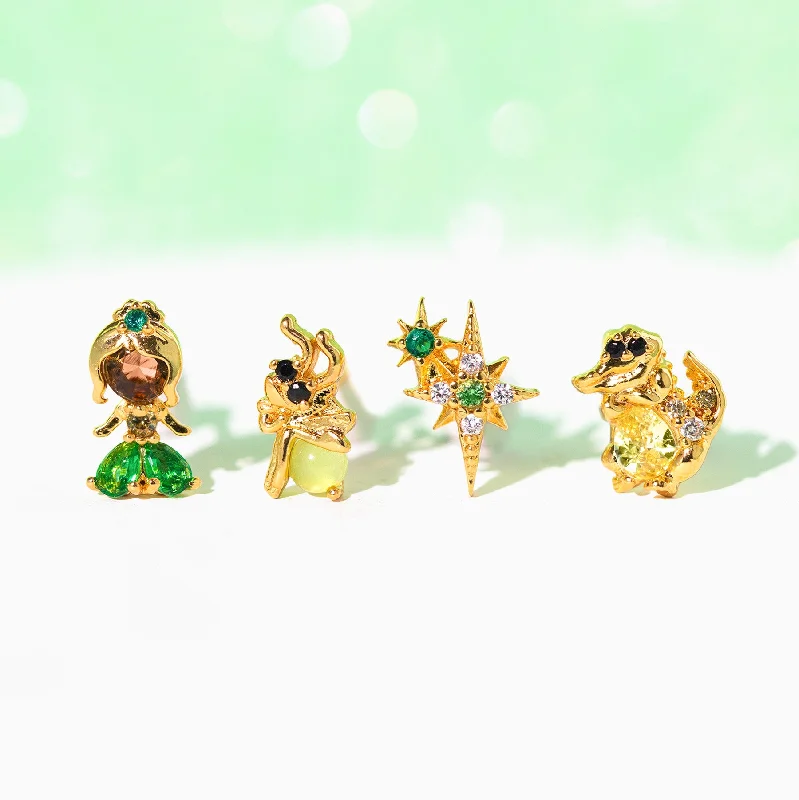 geometric earrings for women -Disney Princess Tiana Earring Set