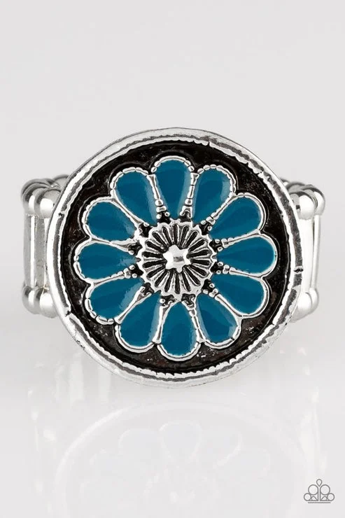 minimalistic rings for women -Garden View Blue Ring