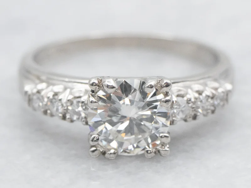 customized engagement rings -European Cut Diamond Engagement Ring