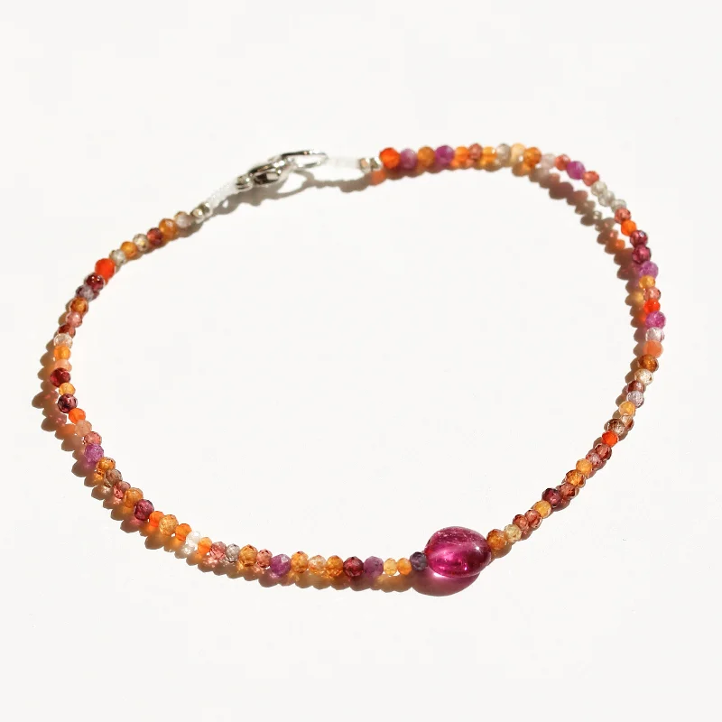 women’s sterling silver bracelets -Multi Colored Tourmalines Bracelet No.20