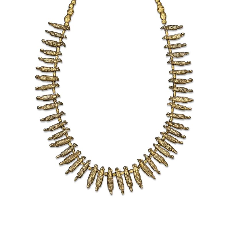 matching necklaces for women -Pre-Columbian Sinu Gold and Bead Necklace