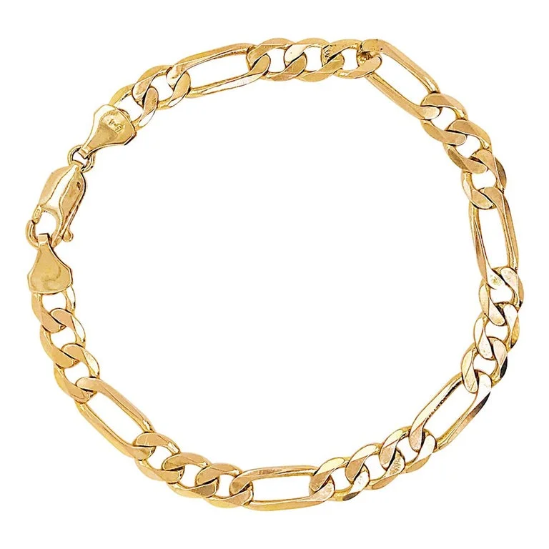 double bangle bracelets for women -Heavy Figaro Chain Link Bracelet