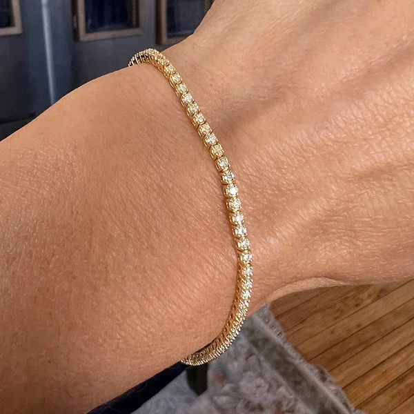 simple bangles for women -Diamond Tennis Bracelet