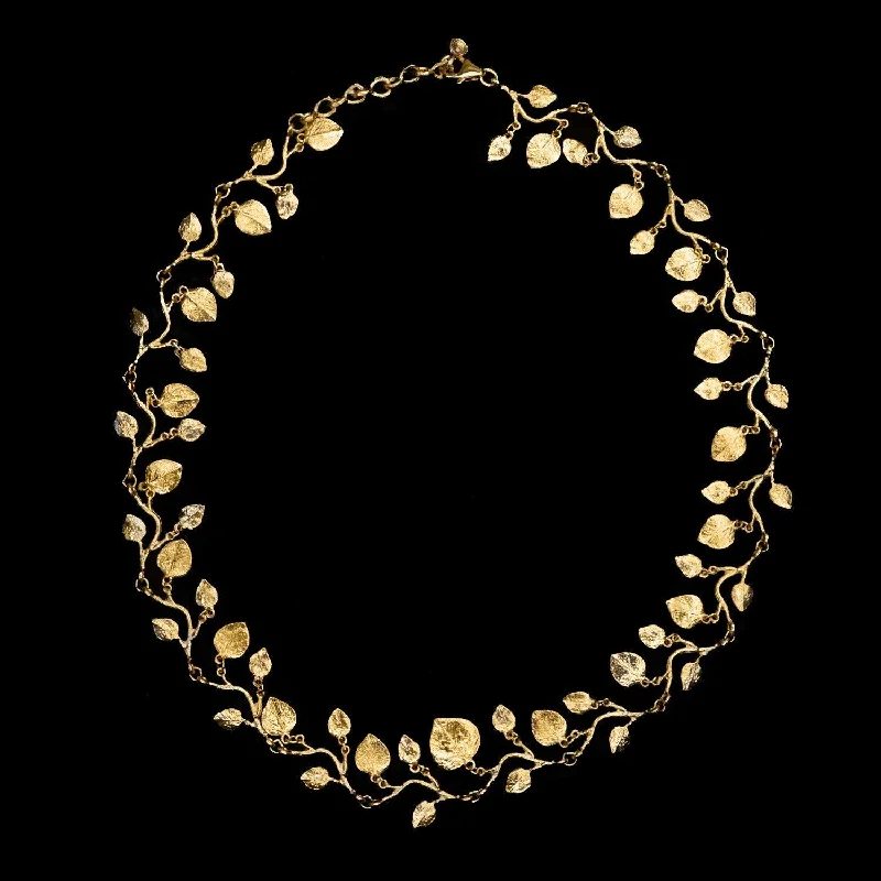 hand-crafted gold necklaces for women -Fine Eucalyptus Leaf Necklace