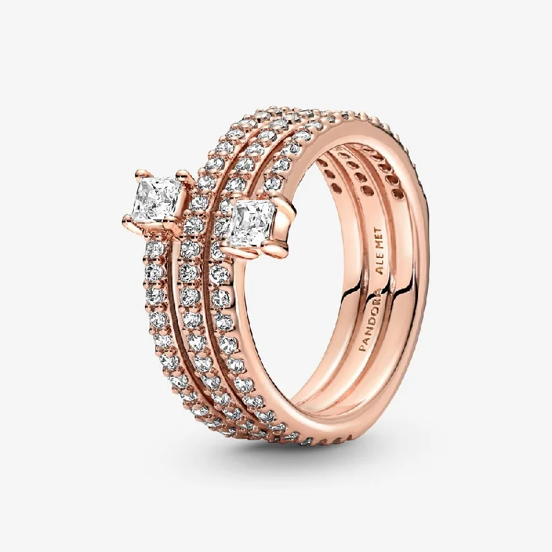 gold engagement rings for women -Triple Spiral Ring