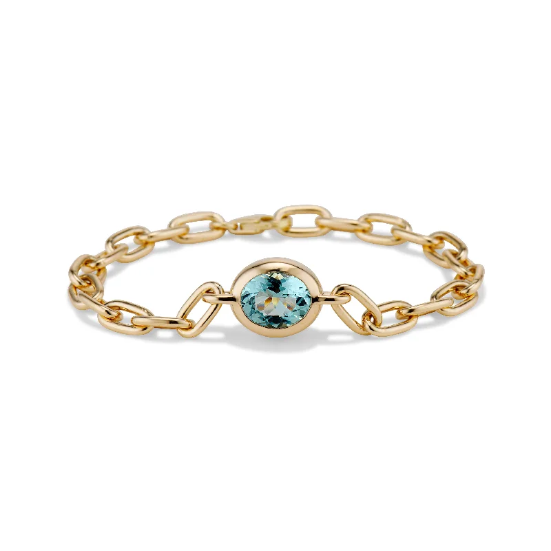 women’s luxury bangles -Aquamarine Bubble Bracelet