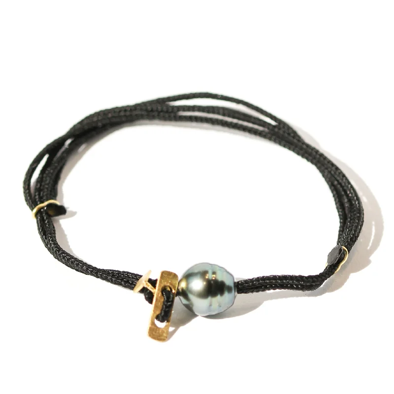 wedding bangles for women -Single Tahitian Pearl Bracelet