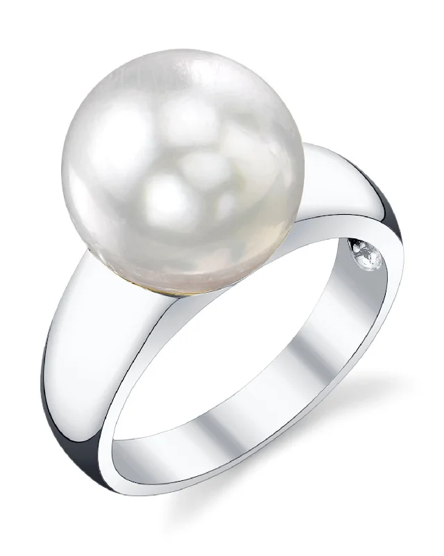 beautiful rings for women -South Sea Pearl Hera Solitaire Ring