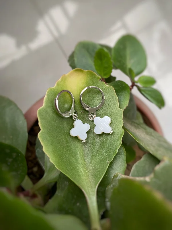 wedding earrings for women -CLOVER MARBLE SHINE EARRINGS