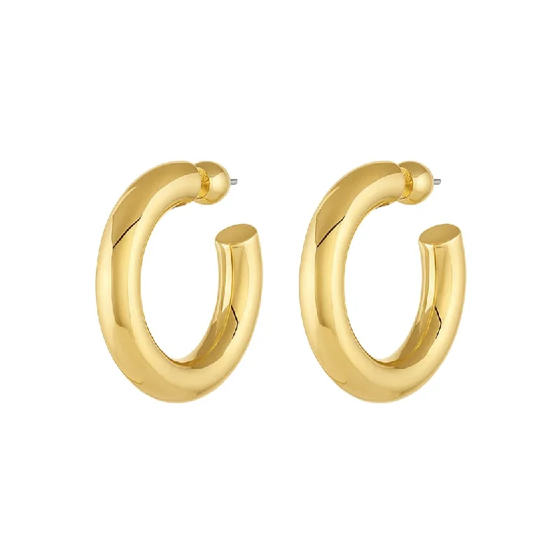 matching earrings for brides -Lou Statement Hoops