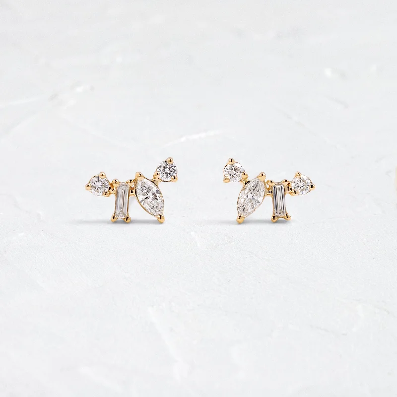 artistic earrings for women -Altitude Studs